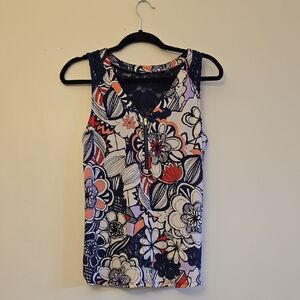 Floral Sleeveless Top - Multicolor